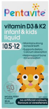 Pentavite-Vitamin-D3-K2-Infant-Kids-Liquid-30mL on sale