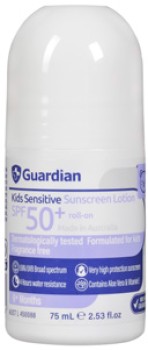 Guardian+Kids+Sensitive+Sunscreen+Lotion+SPF+50%2B+Roll-On+75mL