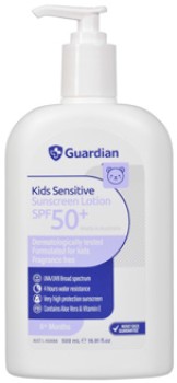 Guardian+Kids+Sensitive+Sunscreen+Lotion+SPF+50%2B+500mL