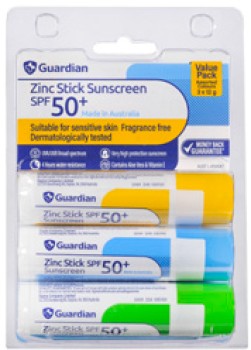 Guardian+Zinc+Stick+Sunscreen+SPF+50%2B+3+x+12g