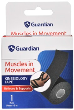 Guardian+Kinesiology+Tape+50mm+x+5m+Black