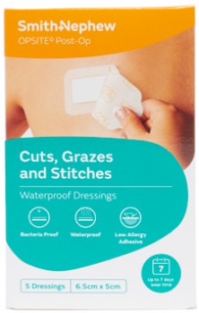 Opsite%26loz%3B+Post-Op+Dressings+6.5cm+x+5cm+5+Pack