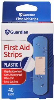 Guardian+Clear+Waterproof+First+Aid+Strips+40+Pack