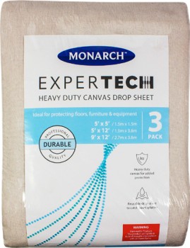 Monarch+3+Pce+Heavy+Duty+Canvas+Drop+Sheet