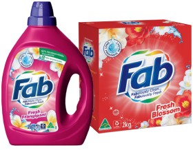 Fab+Laundry+Liquid+1.8%E2%80%912+Litre+or+Powder+1.8%E2%80%912kg+Selected+Varieties