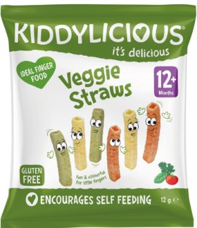 Kiddylicious+Veggie+Straws%2C+Tiddlers+Raspberry+12g+or+Melts+Strawberry+and+Banana+6g