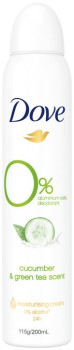 Dove+0%25+Aluminium+Salts+Deodorant+200mL+Selected+Varieties