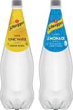 Schweppes+Mixers%2C+Soft+Drink+or+Natural+Mineral+Water+1.1+Litre+Selected+Varieties