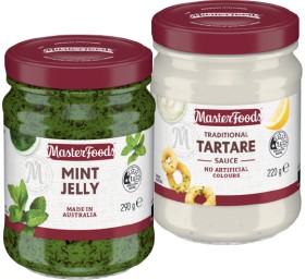 MasterFoods+Mint+Jelly+290g%2C+Tartare+Sauce+220g+or+Seafood+Cocktail+Sauce+260g