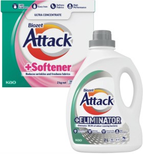 Biozet+Attack+Plus+Laundry+Liquid+2+Litre+or+Powder+2kg