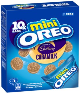 NEW+Oreo+Multipack+Mini+Caramilk+Cream+Biscuits+204g