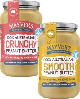 Mayver%26%23039%3Bs+Smooth+or+Crunchy+Peanut+Butter+375g