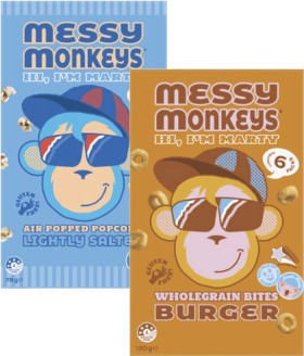 Messy+Monkeys+Bites+120g+or+Popcorn+6x13g