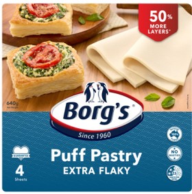 Borgs+Frozen+Extra+Flaky+Puff+Pastry+4+Sheets+640g