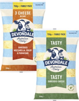 Devondale+Shredded+Cheese+750g