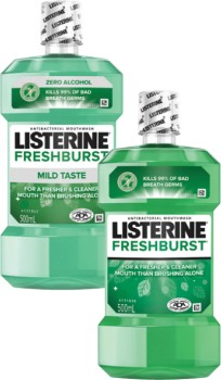 Listerine+Freshburst+or+Freshburst+Zero+Mouthwash+500mL