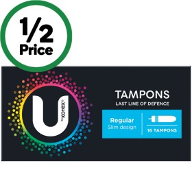 U-by-Kotex-Tampons-Pk-16 on sale