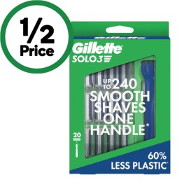 Gillette+Solo+3+Handle+with+20+Blade+Cartridges