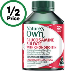 Nature%26%23039%3Bs+Own+Glucosamine+Sulfate+with+Chondroitin+Tablets+Pk+200%7E