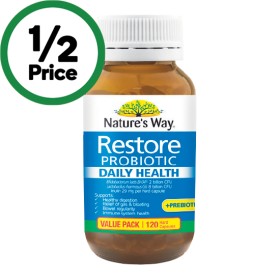 Nature%26rsquo%3Bs+Way+Restore+Probiotic+Daily+Health+Hard+Capsules+Pk+120%7E