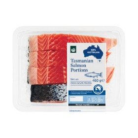 Woolworths+Tasmanian+Fresh+Salmon+Portions+Skin+On+460g+Pk+4