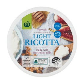 Woolworths+Ricotta+Light+Cheese+375g+%26ndash%3B+From+the+Fridge