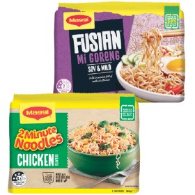 Maggi+2+Minute+Noodles+or+Fusian+Noodles+345-400g+Pk+5