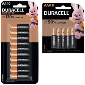 Duracell+Coppertop+Batteries+AA+10+Pack+or+AAA+8+Pack