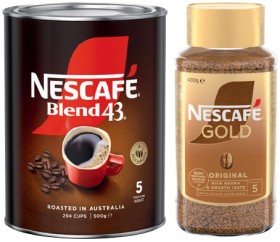 Nescaf%26eacute%3B+Blend+43+Coffee+500g+or+Gold+Original+400g+Selected+Varieties