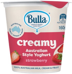 Bulla+Creamy+Australian+Style+Yoghurt+160g+Selected+Varieties