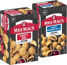 Mrs+Mac%26%23039%3Bs+Mini+Party+Pies+12+Pack+or+Party+Sausage+Rolls+20+Pack