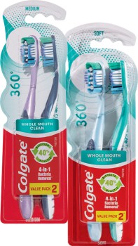 Colgate+360%26deg%3B+Toothbrush+2+Pack+Selected+Varieties