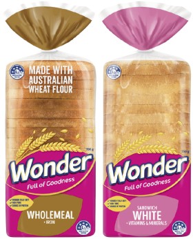 Wonder+White+or+Wholemeal+Bread+680-700g+Selected+Varieties