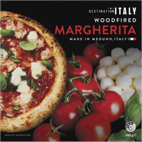 NEW+Destination+Italy+Woodfired+Margherita+Pizza+380g