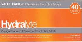 Hydralyte+Effervescent+Electrolyte+Tablets+40+Pack