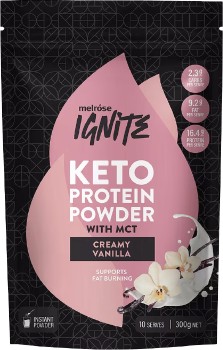 Melrose+Ignite+Keto+Protein+Powder+With+Mct+Creamy+Vanilla+300g