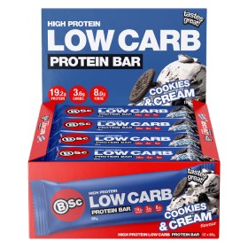 Bsc+Body+Science+High+Protein+Low+Carb+Bar+Cookies+%26amp%3B+Cream+12+X+60g