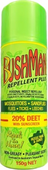 Bushman+Plus+20%25+Deet+Insect+Repellent+with+Sunscreen+Spray+150g