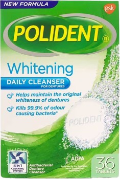 Polident+Whitening+Daily+Cleanser+for+Dentures+36+Tablets