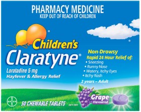 Claratyne+Childrens+Hayfever+%26amp%3B+Allergy+Relief+50+Chewable+Tablets