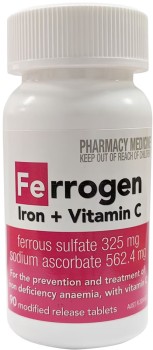 Ferrogen+Iron+%2B+Vitamin+C+90+Tablets