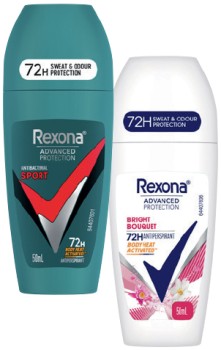 Rexona+Advanced+Protection+Antiperspirant+Roll%E2%80%91On+50mL+Selected+Varieties