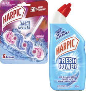 Harpic+Fresh+Power+Liquid+700mL+or+In+The+Bowl+Toilet+Cleaner+39g