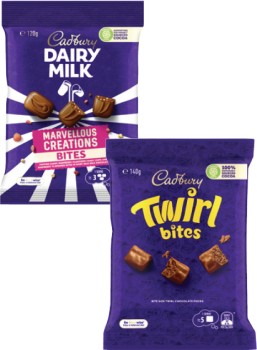 Cadbury-or-Europe-Bites-120g-160g on sale