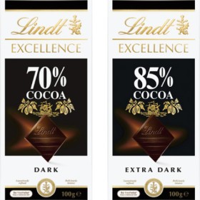 Lindt+Excellence+or+Lindor+Block+Chocolate+80g-100g