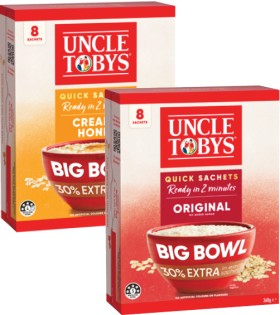 Uncle+Tobys+Big+Bowl+Oat+Sachets+368g