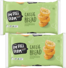 Coles+I%26%23039%3Bm+Free+From+Garlic+Bread+2+Pack+400g