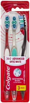 Colgate+360+Optic+White+Toothbrush+Soft+3+Pack