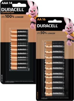 Duracell+Coppertop+Batteries+AA+16+Pack+or+AAA+14+Pack