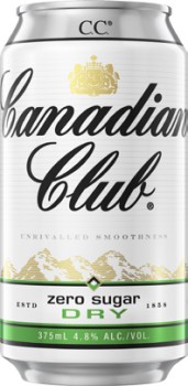 Canadian+Club+Zero+Sugar+Dry+4.8%25+Cans+10x375mL